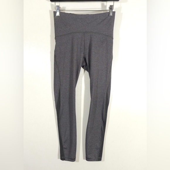 Lululemon Train Times 7/8 Pant Leggings 25" Heathered Black Women's Size 6 - Picture 2 of 6